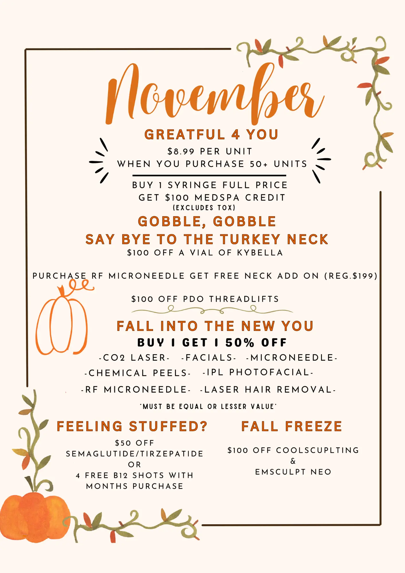 november specials