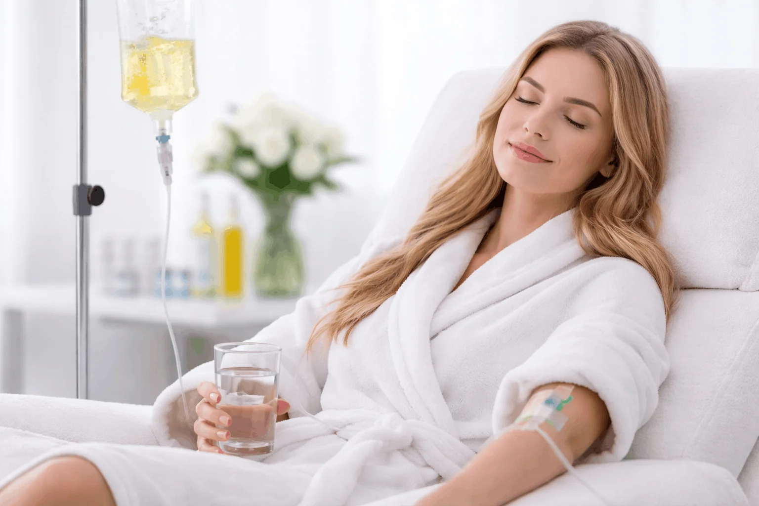 Client receiving IV Therapy in Yuma AZ at Amara Rejuve Medical Spa & Laser