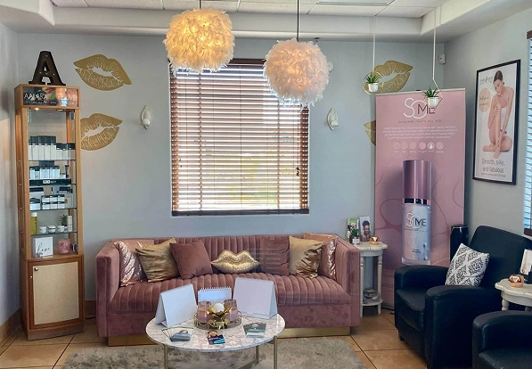 Cozy interior lounge area at Amara Rejuve Medical Spa & Laser in Yuma, AZ